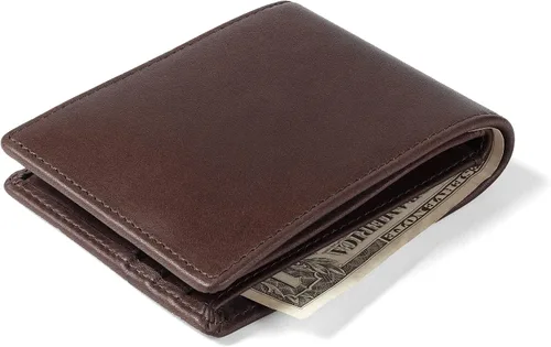 Miniatura 7 de Leatherology Cartera Bifold Delgada para Hombres Cartera Delgada de Bolsillo Frontal con 6 Ranuras para Tarjetas, Compartimento para Billetes y 2