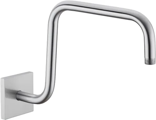Miniatura 23 de Brazo de ducha de cuello de cisne de 16 pulgadas, extensión de cabezal de ducha dorado con brida única, conexión estándar de 1/2 pulgada Brida