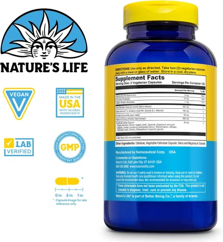 Miniatura 2 de Nature's Life Mantenimiento de la próstata - Suplemento de apoyo de próstata para la salud masculina - Saw Palmetto, complejo de hierbas Pygeum