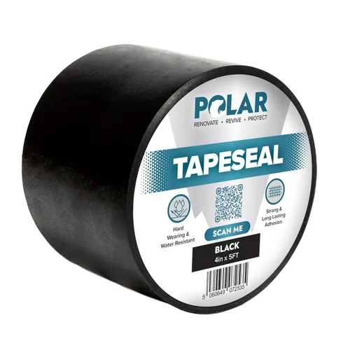 Miniatura 12 de Polar TapeSeal Black - 2 pulgadas x 5 pies Cinta impermeable de goma para fugas y grietas en techos, tuberías de PVC, bajantes, fontanería