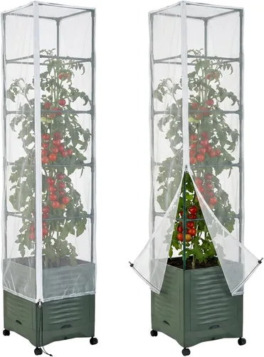 Miniatura 13 de 3 piezas de red para pájaros de jardín, cubierta para plantas para jaula cuadrada de tomate, 59" x 17.7" barrera contra insectos y pájaros, red