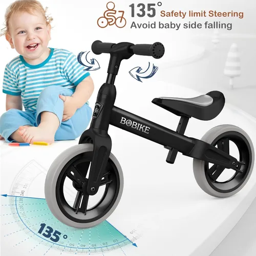 Miniatura 6 de Bobike - Bicicleta de equilibrio para niños pequeños, juguete para niños de 1 a 4 años, niñas y niños, asiento y manillar ajustables, bicicleta