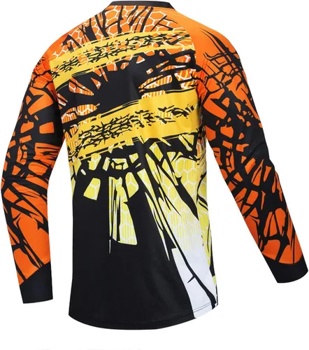 Miniatura 195 de Hotlion Camiseta de ciclismo para hombre, manga larga, MTB Motocross, ropa de carreras todoterreno