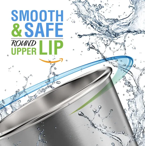 Miniatura 3 de Vasos de Pinta de Acero Inoxidable Vasos para Agua de 16 onzas - Irrompibles, Sin BPA, Apilables de Calidad Premium 18/18 Vasos de Metal para Beber
