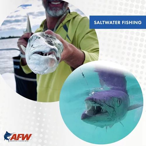 Miniatura 7 de AFW Alambre Líder Duro de Una Hebra de Acero Inoxidable a Prueba de Dientes - Brillante y Camuflaje para Tiburón, Barracuda, Caballa Real, Wahoo