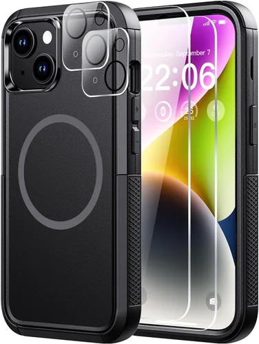 Miniatura 51 de Diverbox Funda para iPhone 13 [compatible con MagSafe] [con protector de pantalla] [a prueba de golpes] [a prueba de caídas] Funda de protección