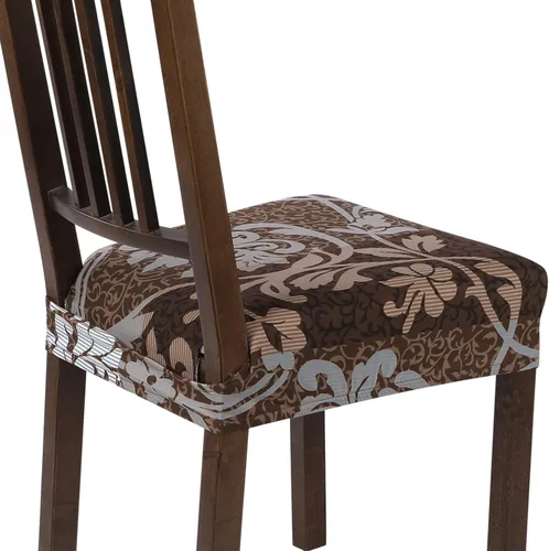 Miniatura 53 de SearchI Juego de 6 Fundas de Asiento para Sillas de Comedor Elásticas, Fundas de Asiento Suave Extraíbles y Lavables para Sillas de Comedor, Flor