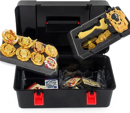 Miniatura 6 de Bey Battling Top Estuche de almacenamiento, 12 piezas Burst Tops Estuche de almacenamiento Spinning Top y Launcher Set Caja de almacenamiento