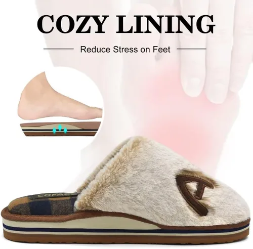 Miniatura 5 de COFACE Pantuflas de espuma viscoelástica para mujer, cómodas y cálidas, con forro de cojín acogedor