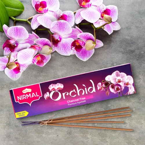 Miniatura 4 de Shubhkart Nirmal - Varitas de incienso – Paquete de 2 varillas de incienso, 140 varillas de incienso de orquídea para aromaterapia, yoga, calmante