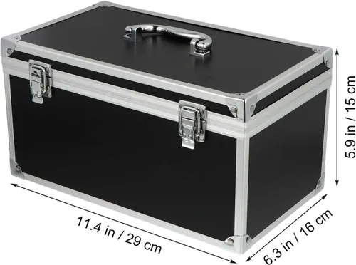 Miniatura 6 de Herramienta portátil de 0.81 x 6.69 x 6.29 pulgadas, estuche de almacenamiento duro con insertos de espuma, organizador de piezas multifunción