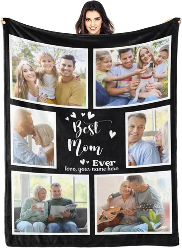 Miniatura 13 de Regalos para hija, mantas personalizadas con fotos, mejor manta para hija, manta personalizada con foto de niños, mantas personalizadas con collage