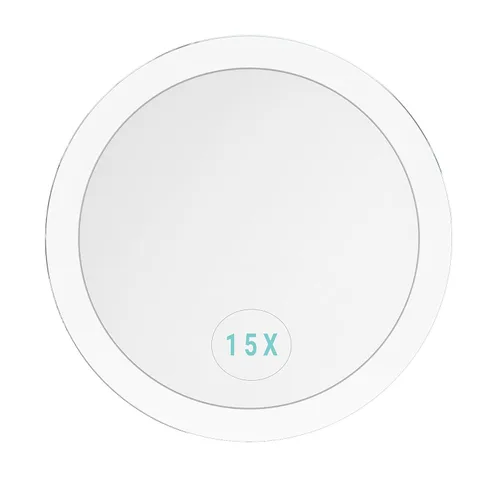 Miniatura 5 de Espejo de aumento 15X – Uso para aplicación de maquillaje – Pinzas – y eliminación de puntos negros/manchas – Espejo redondo de 6 pulgadas con tres