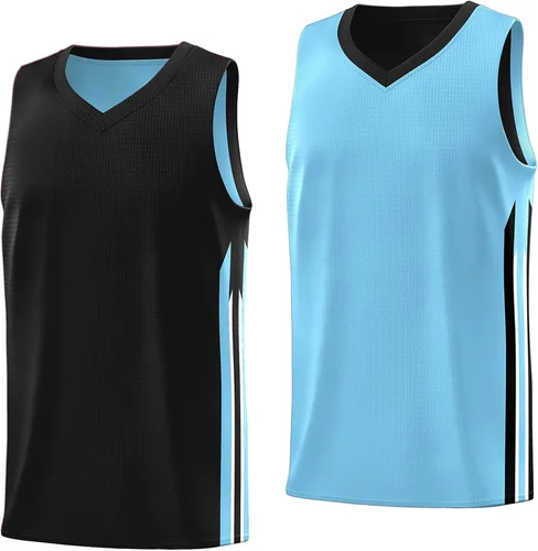 Miniatura 11 de KXK Camiseta de baloncesto reversible en blanco para hombre, uniforme de equipo, atlético, hip hop, camisetas de baloncesto S-4XL