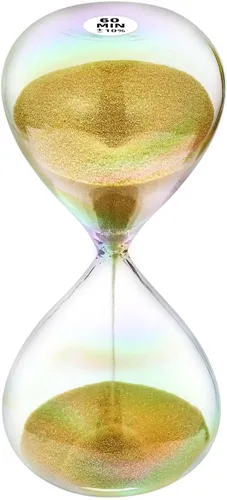 Miniatura 23 de Reloj de arena con temporizador de arena de 1 minuto con arena de color marrón, reloj de arena grande de 1 minuto, reloj de arena de 1 minuto