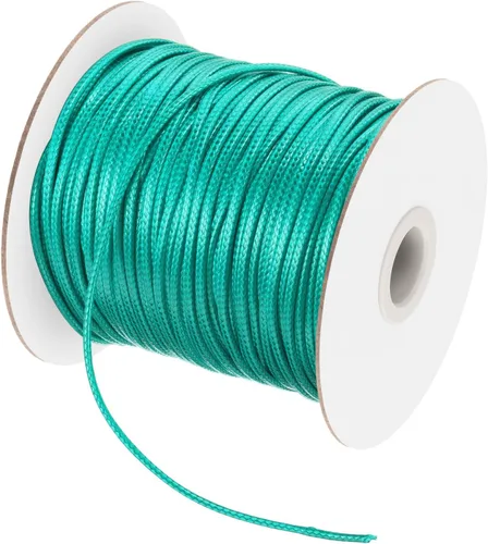 Miniatura 37 de MECCANIXITY Cordón encerado de poliéster encerado de 0.020 in, cuerda de cera de 175 yardas para hacer pulseras, collares, cuentas, joyería y Negro