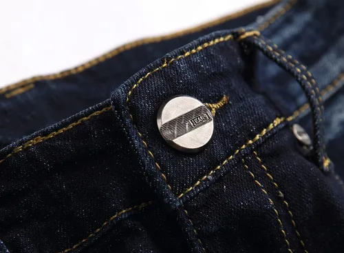 Miniatura 3 de RXXKKK Jeans clásicos de motociclista con cremallera y ajuste regular para hombre