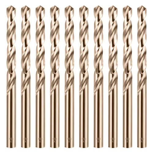 Juego de brocas de cobalto, brocas M35 Twist HSS de vástago recto, brocas de acero de alta velocidad de 0.079 pulgadas para perforar en metal duro,