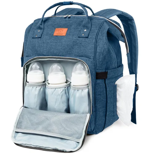 Mochila para Pañales de KeaBabies - Gran Mochila para Bebés, para Niños y Niñas, Mochila de Pañales Impermeable de Gran Capacidad con Funciones Azul