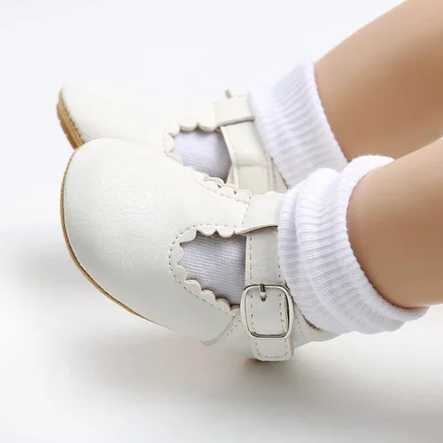Miniatura 3 de Zapatos planos Mary Jane para bebés y niñas con Bownot, suela suave, suela suave, piel sintética, recién nacidos, primeros pasos, para fiesta