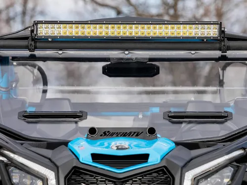 Miniatura 6 de SuperATV Barra de luz combinada LED recta de 30 pulgadas, incluye interruptor basculante y arnés de cableado, soportes de montaje universales