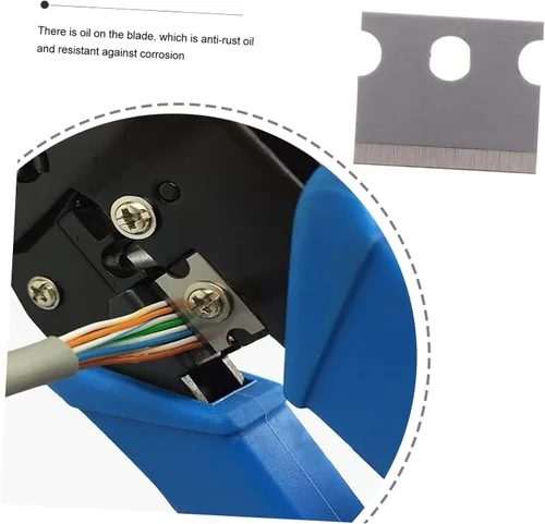 Miniatura 9 de DOITOOL 20 Uds Alicates de cable de red, juego de cuchillas de crimpadora de cuchillas, herramienta de crimpado, cuchillas de repuesto, cuchillas