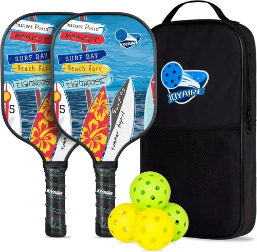 Miniatura 8 de Carbon Fiber Pickleball Paddles Set of 2, USAPA Approved T700 Raw Carbon Face, Lightweight 7.5oz Honeycomb Core Pickle Ball Rackets, High Spin, 2