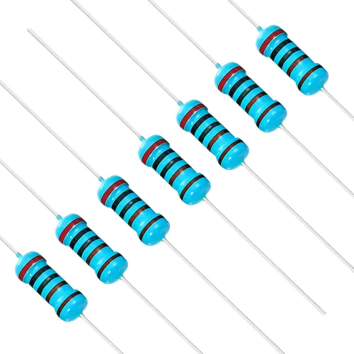 Miniatura 38 de Chanzon 50 piezas 1 W 10 Ω ohm Resistencia de película metálica fija de tolerancia 0.01 ±1% 10R MF Resistencias de agujero pasante con limitación