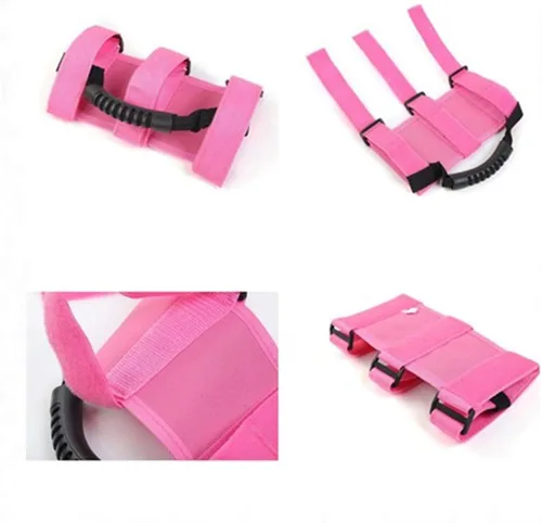 Miniatura 4 de JeCar Asas de agarre de barra antivuelco resistentes compatibles con Jeep Wrangler 1955-2023 CJ YJ TJ JK JL y Gladiator JT Truck, rosa