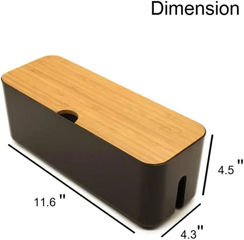 Miniatura 2 de Caja de organización de cables, organizador de rayas eléctricas, caja organizadora de cables, oculta y oculta las regletas de alimentación y cables