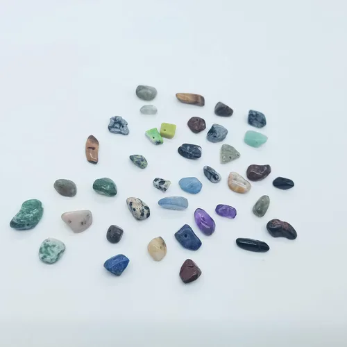Miniatura 3 de Cuentas de piedras preciosas para hacer joyas DIY, cristales de energía curativa con pulido, cuentas irregulares trituradas con forma irregular