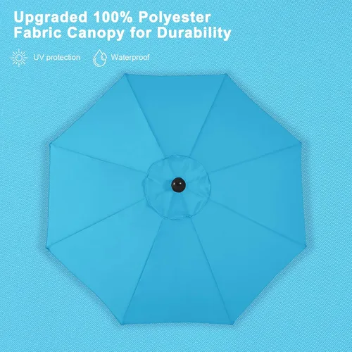 Miniatura 5 de ABCCANOPY Sombrilla de patio al aire libre de 7.5 pies, sombrilla de mesa con protección UV con manivela para una fácil instalación, adecuada