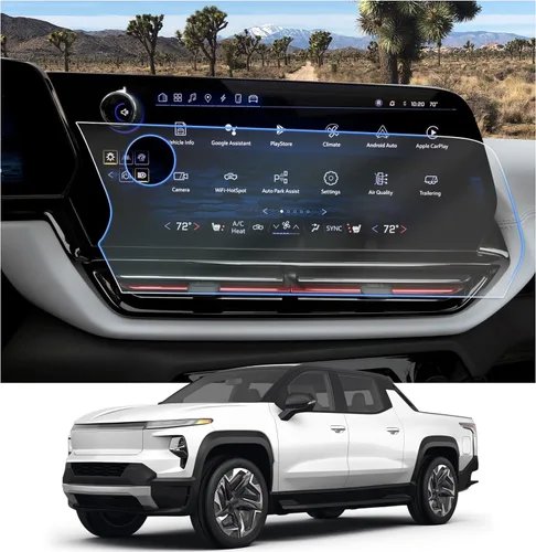 CDEFG 2 protectores de pantalla para Chevy Silverado EV 2024 2025 de 17.7 pulgadas para Chevrolet Silverado EV RST Rally Sport 2024 2025 Accesorios