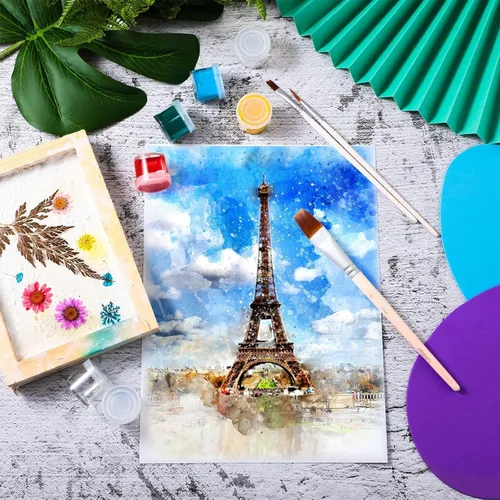Miniatura 3 de Outus Taza de pintura pequeña con tapas, mini macetas de plástico vacías para pintura reutilizables, a prueba de derrames, para almacenamiento