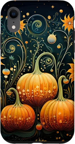 Miniatura 24 de Funda floral para iPhone 16 Pumpkins Vintage Otoño Otoño