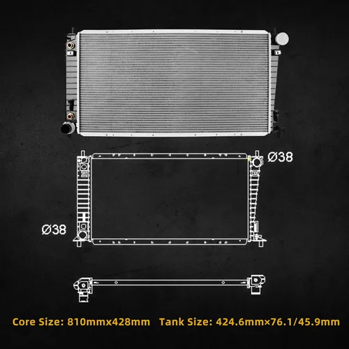 Miniatura 5 de DWVO Radiador compatible con Ford F150 1999-2003, F-250 F-350 1999-2003, Expedition Lincoln Navigator 99-01 4.2L 4.6L 5.4L (sin paquete de remolque)