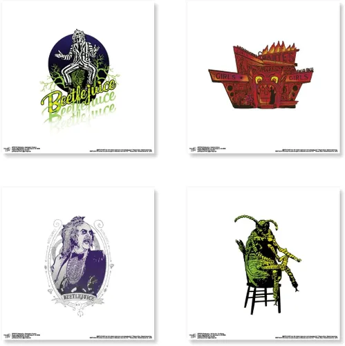 Miniatura 6 de Trends International Gallery Pops Beetlejuice - Juice Is Loose - Paquete de arte de pared (paquete de 4), póster de pared, 12.00 x 12.00 pulgadas