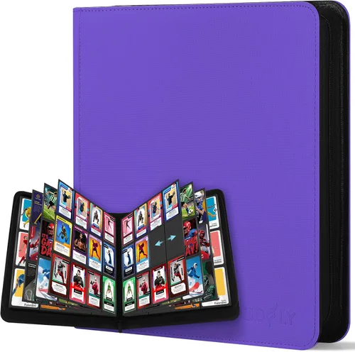 Miniatura 23 de Paquete de 30 carpetas de tarjetas con 9 bolsillos, carpeta de tarjetas coleccionables con cremallera premium, 540 álbumes de almacenamiento de Rosa