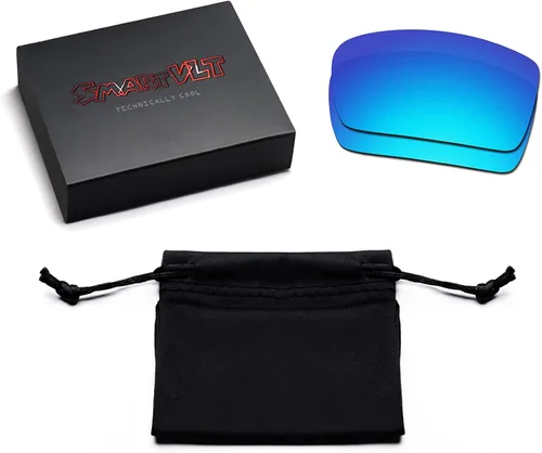 Miniatura 5 de SmartVLT Juego de 5 lentes de repuesto para hombre Oakley Fuel Cell OO9096 Combo Pack S01, Stealth Negro y fuego Rojo y azul hielo y plata Titanio