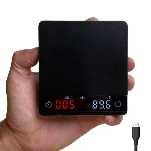 Miniatura 9 de MiiCoffee Báscula de Café Nano con Temporizador, Báscula de Espresso con Tara Automática, Sensor Táctil y Cubierta de Silicona