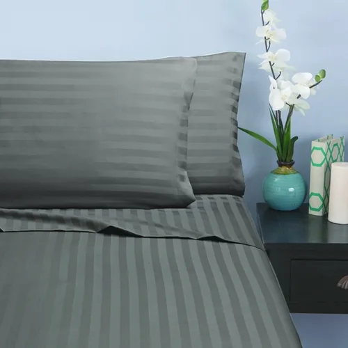 Miniatura 15 de ELEGANT COMFORT ® juego de sábanas de seda suave egipcia antiarruga y que no destiñe, de calidad de lujo de 1500 hilos, de 4 piezas, con bolsillo