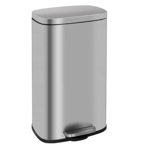 Miniatura 16 de Cubo de Basura con Pedal de Acero Inoxidable de 13 Galones Cubo de Basura de Metal con Tapa Cubos de Basura Grandes para Cocina, Baño, Baño, Oficina