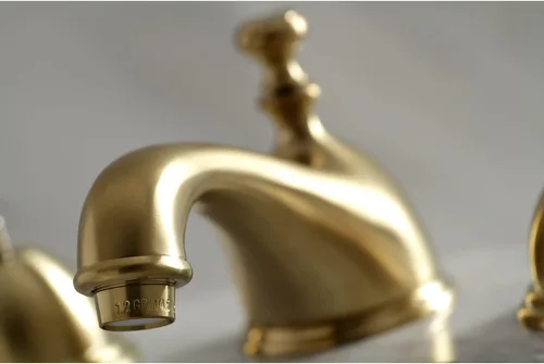 Miniatura 3 de Kingston Brass KS3967AX - Grifo de baño extendido de 8 pulgadas, latón cepillado