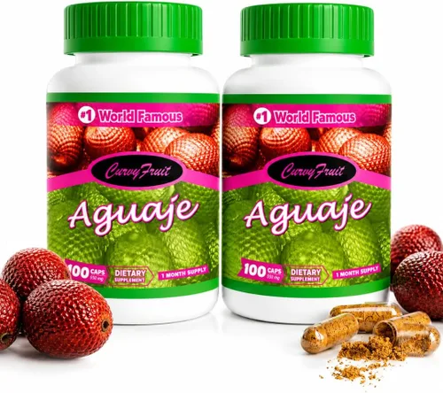Caderas y glúteos más grandes – Pastillas de Aguaje para mujer paquete de 2 (suministro de 2 meses) – Soporte de estrógeno natural para curvas,