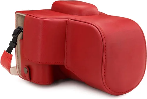 Miniatura 11 de MegaGear MG1608 Ever Ready - Funda de piel para cámara compatible con Canon EOS Rebel T7 (0.709-2.165 in), 2000D (0.709-2.165 in), color marrón