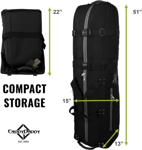 Miniatura 7 de CaddyDaddy Nueva funda acolchada de primera clase premium para club de golf con ruedas, bolsa de viaje de golf resistente para aerolíneas