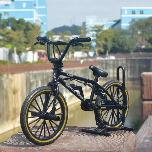 Miniatura 5 de Ailejia Bicicleta de dedo de metal mini, juego de bicicletas BMX de deportes extremos, juguetes para niños y adultos, colección de modelos