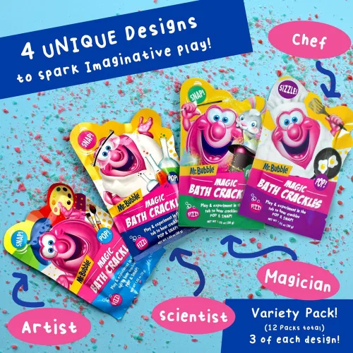 Miniatura 3 de Mr. Bubble Magic Bath Crackles, divertido de añadir al baño de burbujas para hacer que la hora del baño sea emocionante para los niños