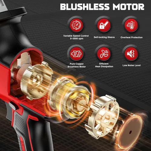 Miniatura 3 de Cerycose Sierra recíproca inalámbrica sin escobillas, compatible con baterías Milwaukee de 18 V, cambio de hoja sin herramientas, incluye 4 hojas