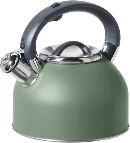 Miniatura 11 de OGGI Hervidor de té para estufa, 64 onzas/1.9 litros, acero inoxidable con silbato fuerte, hervidor de agua caliente ideal y caldera de agua